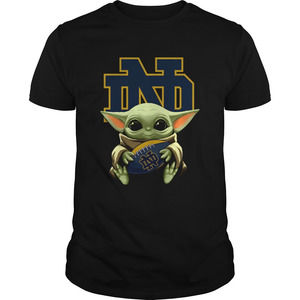 Baby Yoda Hug Notre Dame Shirt